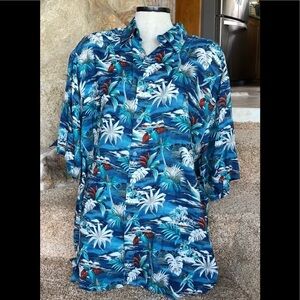 Vintage Mens Pierre Cardin Hawaiian Shirt | 90s /L